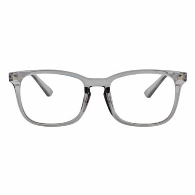 HARPER - Classic Horn Rimmed Blue Light Glasses Clear Gray Clear Lens