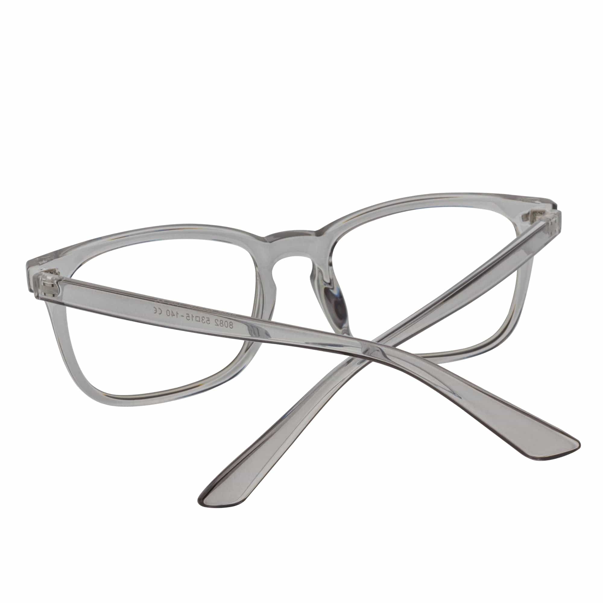 HARPER - Classic Horn Rimmed Blue Light Glasses Clear Gray Clear Lens