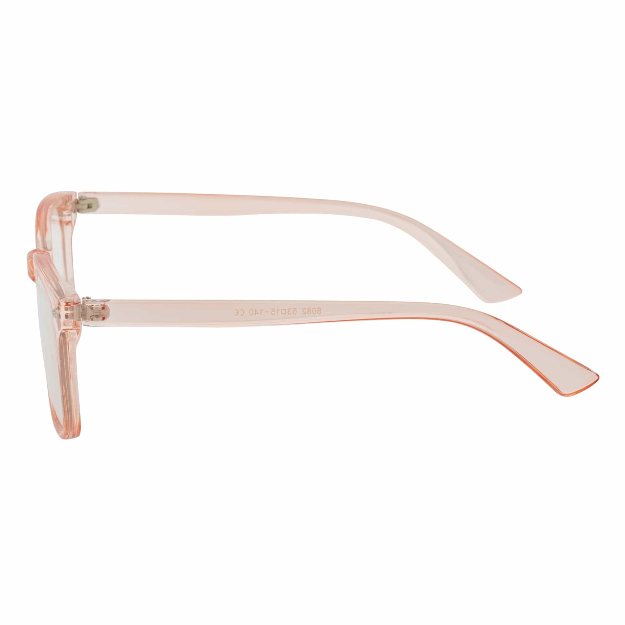 HARPER - Classic Horn Rimmed Blue Light Glasses Clear Peach Clear Lens