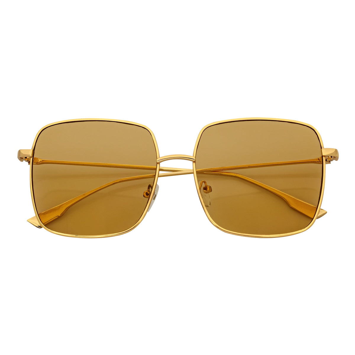 NIP Geometric Gold Amber Sunglasses Lissa Amber Sunglasses | 18K Gold Titanium | L main image 2