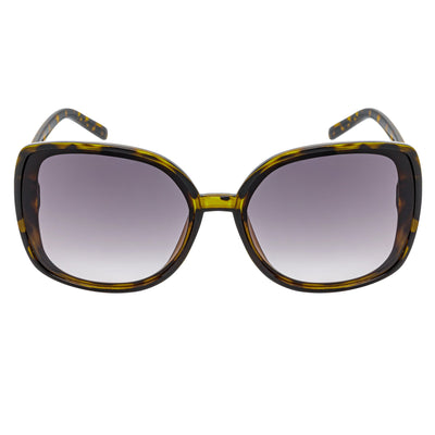 JUSTINE - Modern Square Oversize Tortoise Sunglasses Lavender Lens