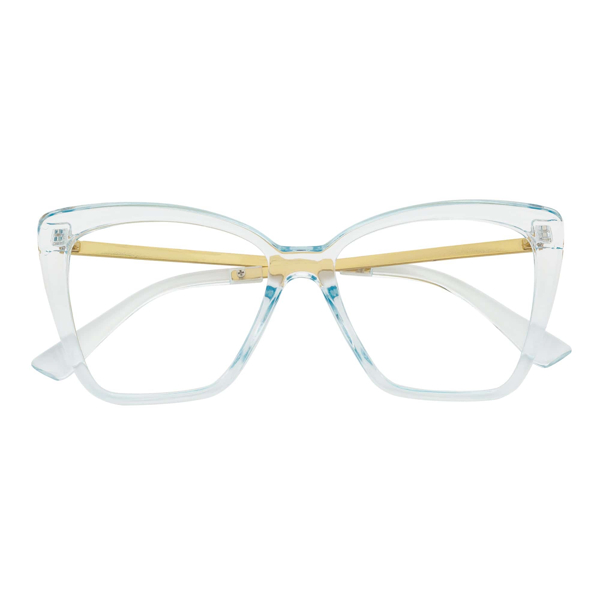 KATE - Oversize Womens Cat Eye Blue Light Glasses Clear Blue Clear Lens