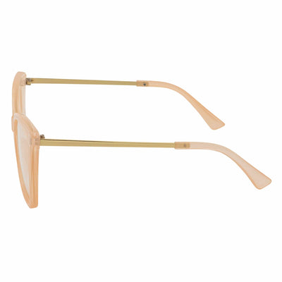 KATE - Oversize Womens Cat Eye Blue Light Glasses Clear Peach Clear Lens