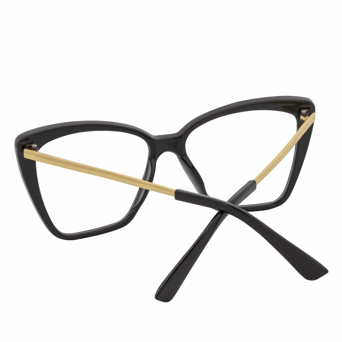 KATE - Oversize Womens Cat Eye Blue Light Glasses Gloss Black Clear Lens