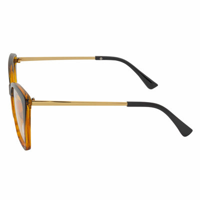 KATE - Oversize Womens Cat Eye Blue Light Glasses Tortoise Fade Clear Lens