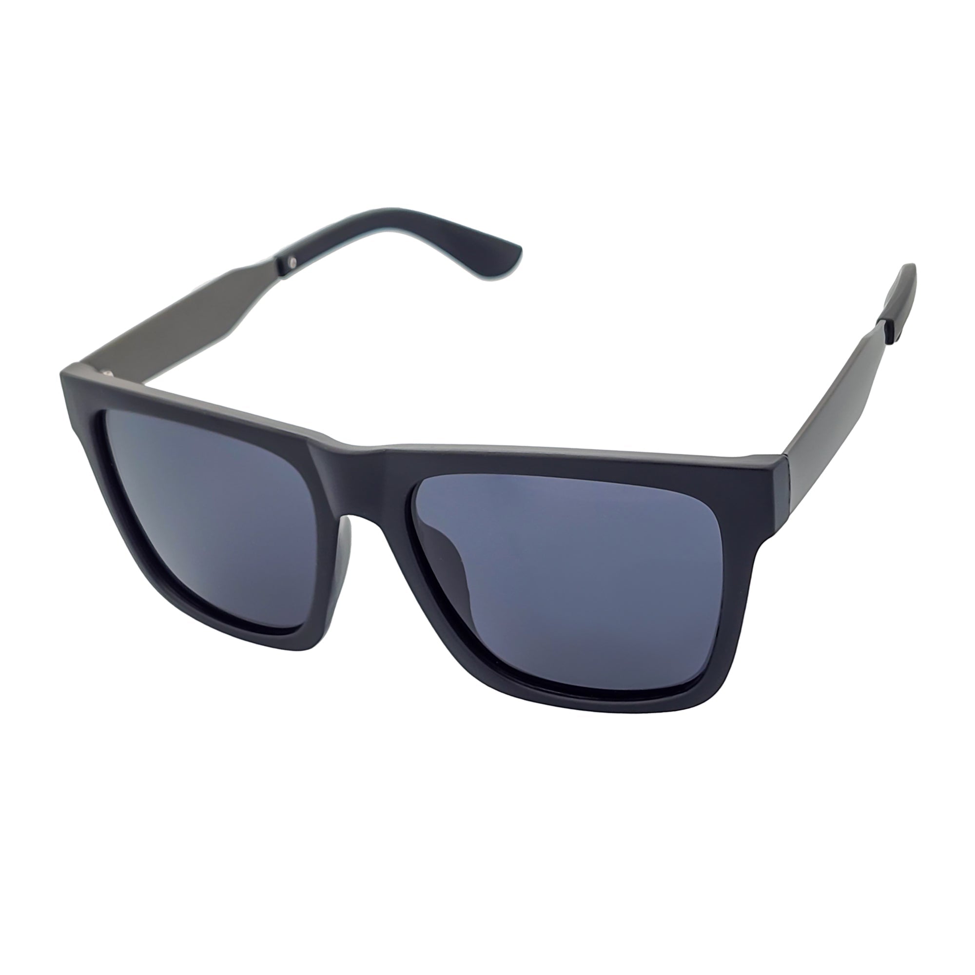 KODA - Polarized Oversize Square Matte Black Sunglasses Dark Smoke Lens