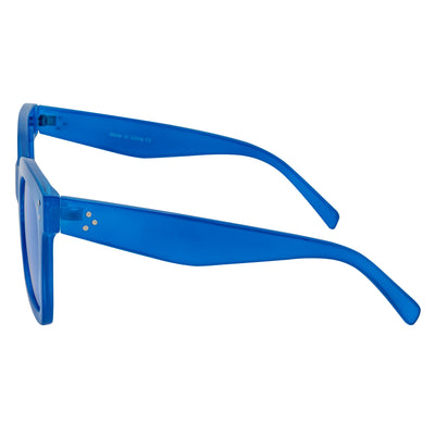 LEIA - Oversize Square Horn Rimmed Sunglasses Blue
