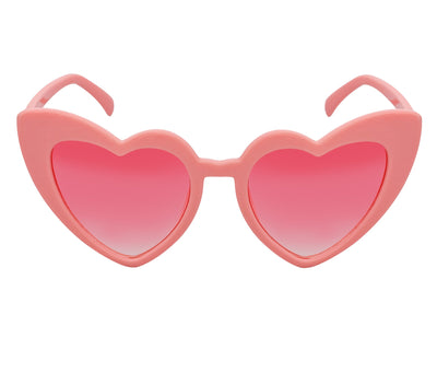LITTLEHEART - Kids Girls Small Heart Shaped Sunglasses Pink Pink Lens