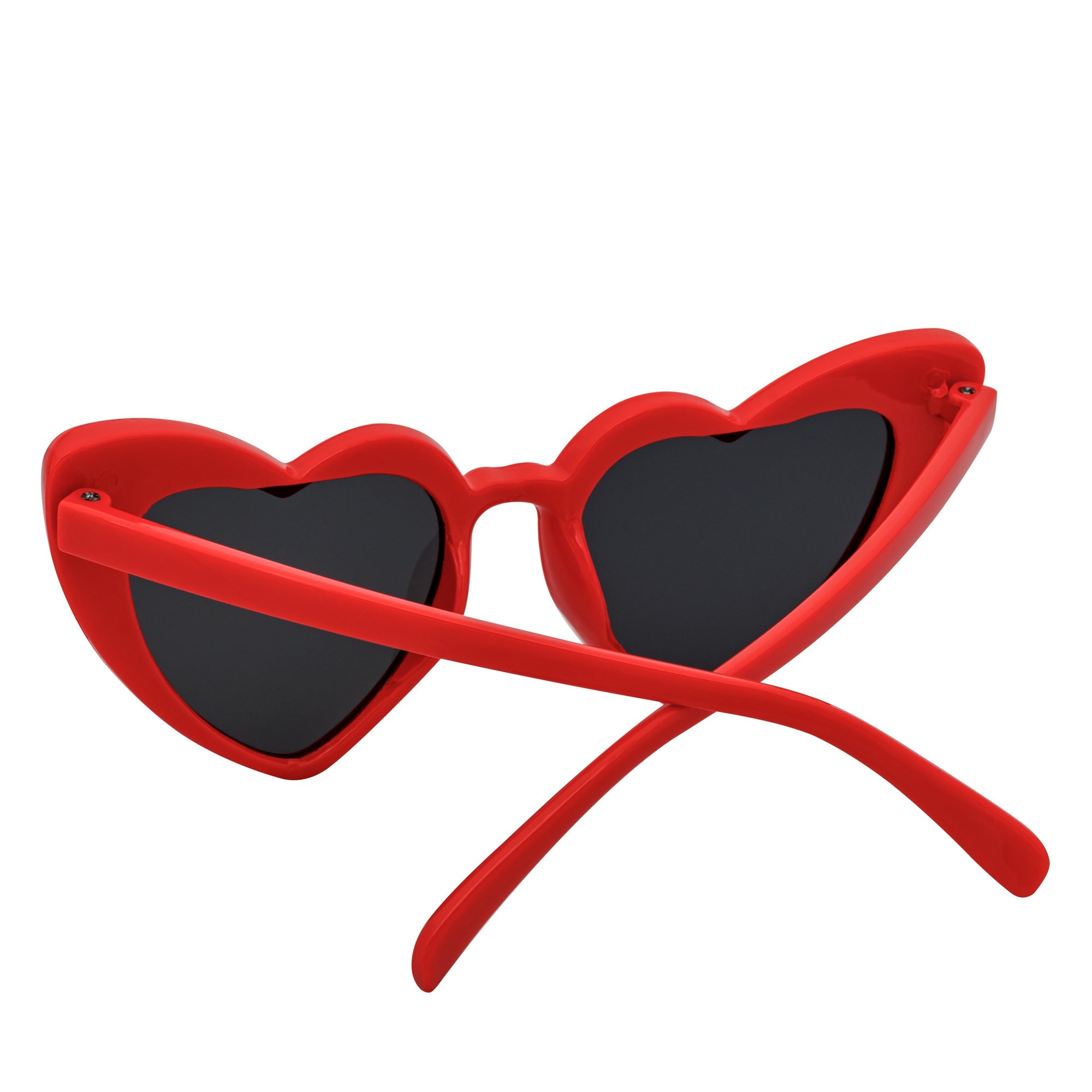 LITTLEHEART - Kids Girls Small Heart Shaped Sunglasses Red Smoke