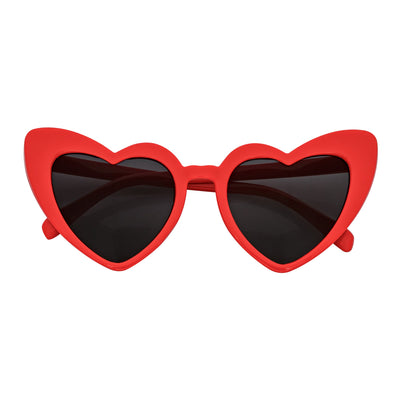 LITTLEHEART - Kids Girls Small Heart Shaped Sunglasses Red Smoke