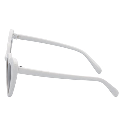 LITTLEHEART - Kids Girls Small Heart Shaped Sunglasses White Smoke Lens