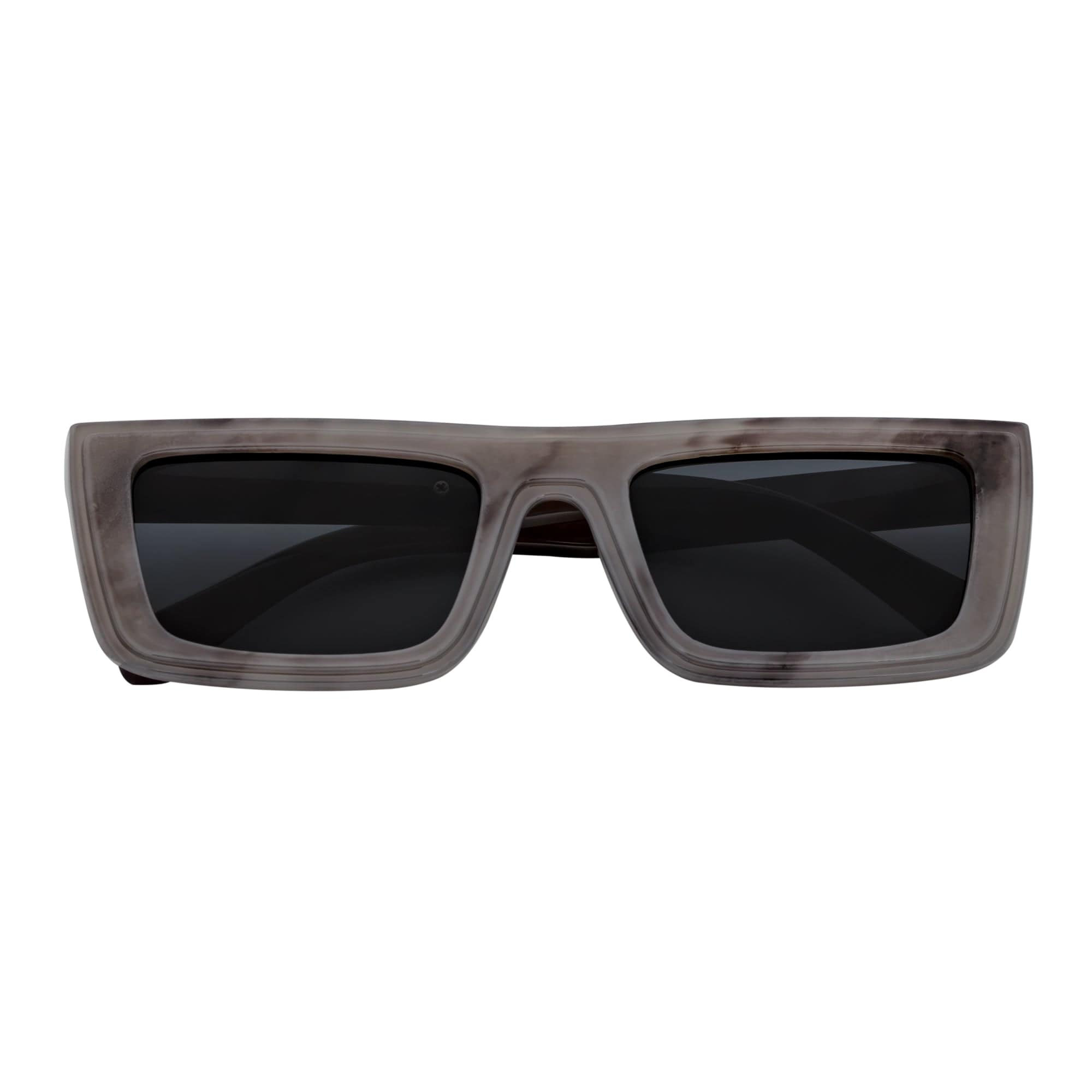 LOWKEY - Small Flat Top Rectangle Square Frame Sunglasses Gray Smoke - MorspecsM1097 - 3