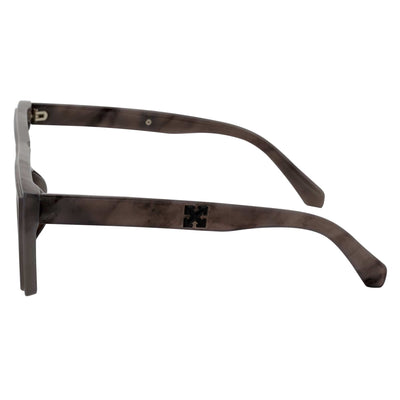 LOWKEY - Small Flat Top Rectangle Square Frame Sunglasses Gray Smoke