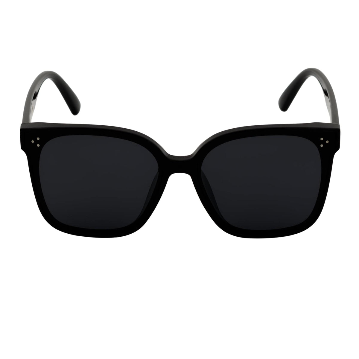 MIA - Polarized Womens Oversize 3 Pin Cat Eye Sunglasses Gloss Black Smoke