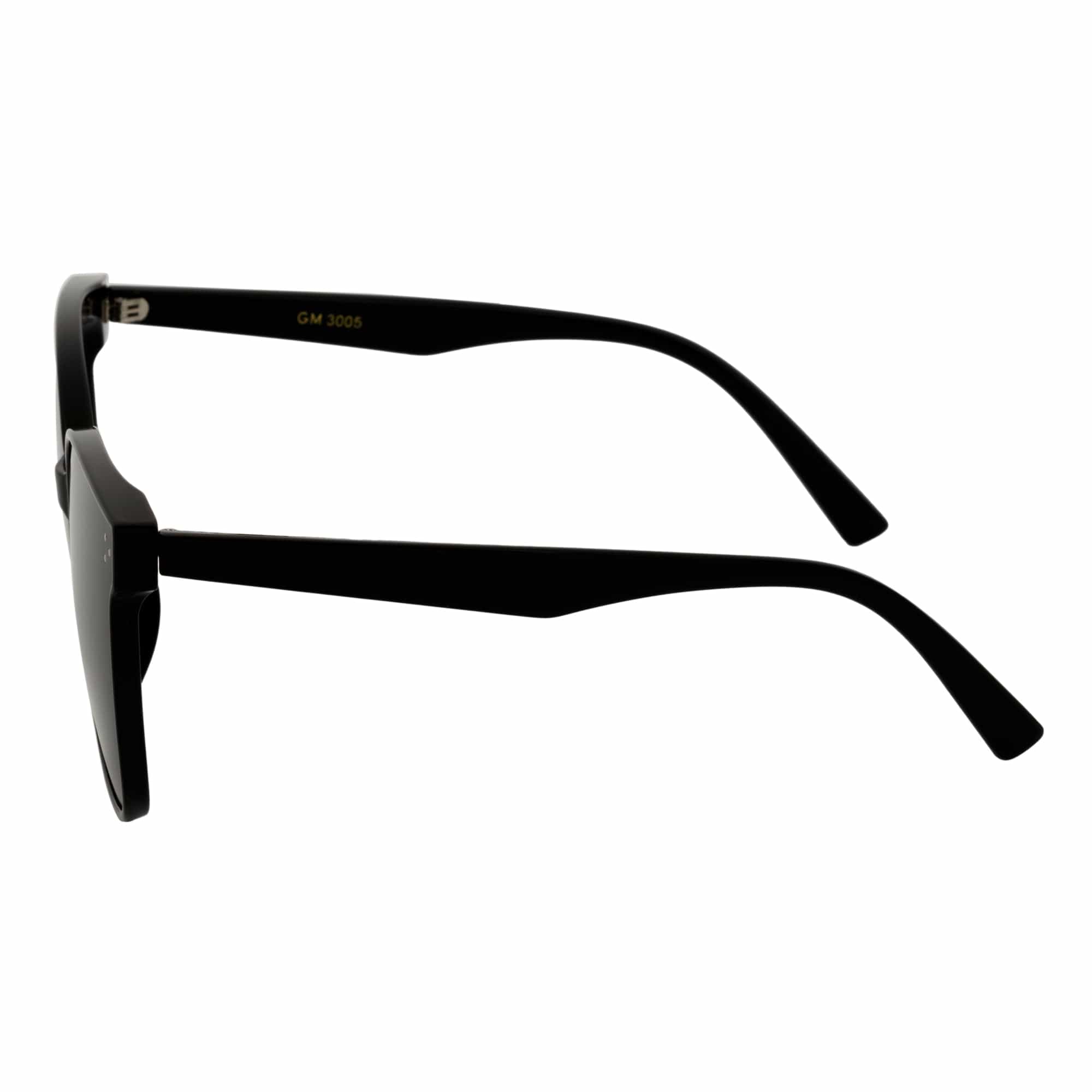 MIA - Polarized Womens Oversize 3 Pin Cat Eye Sunglasses Gloss Black Smoke