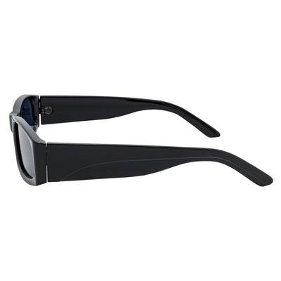 MILO - Thick Small Rectangle Sunglasses Black Smoke