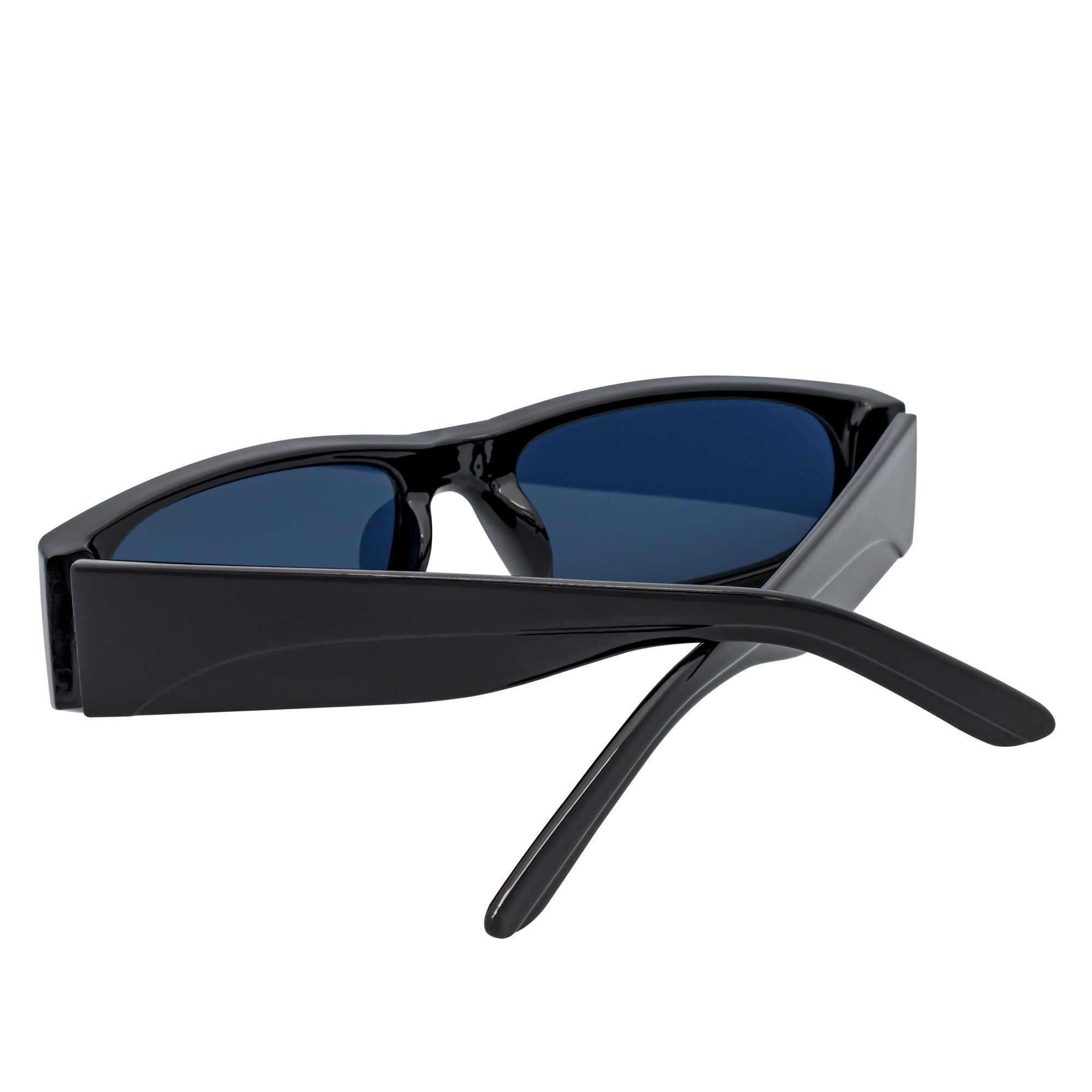 MILO - Thick Small Rectangle Sunglasses Black Smoke