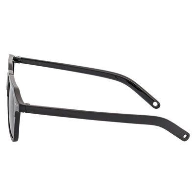 MISSONI - Keyhole Bridge Square Horn Rimmed Black Sunglasses Smoke Lens