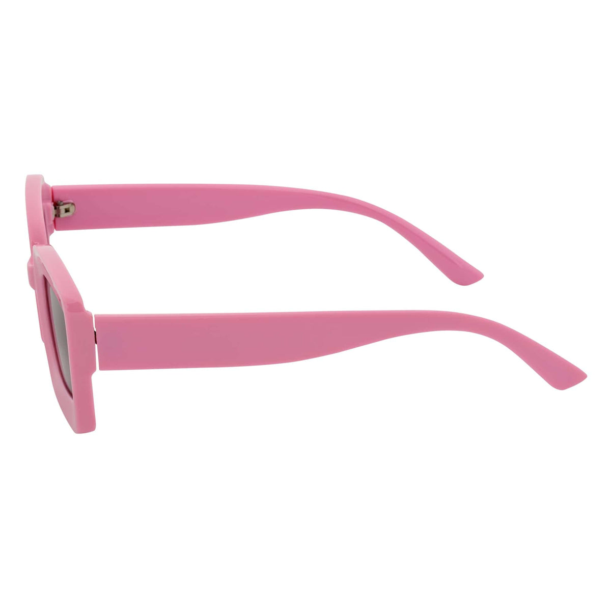 MOD - Small Thick Rectangle Retro 90s Style Sunglasses Light Pink Smoke - MorspecsM1095-6