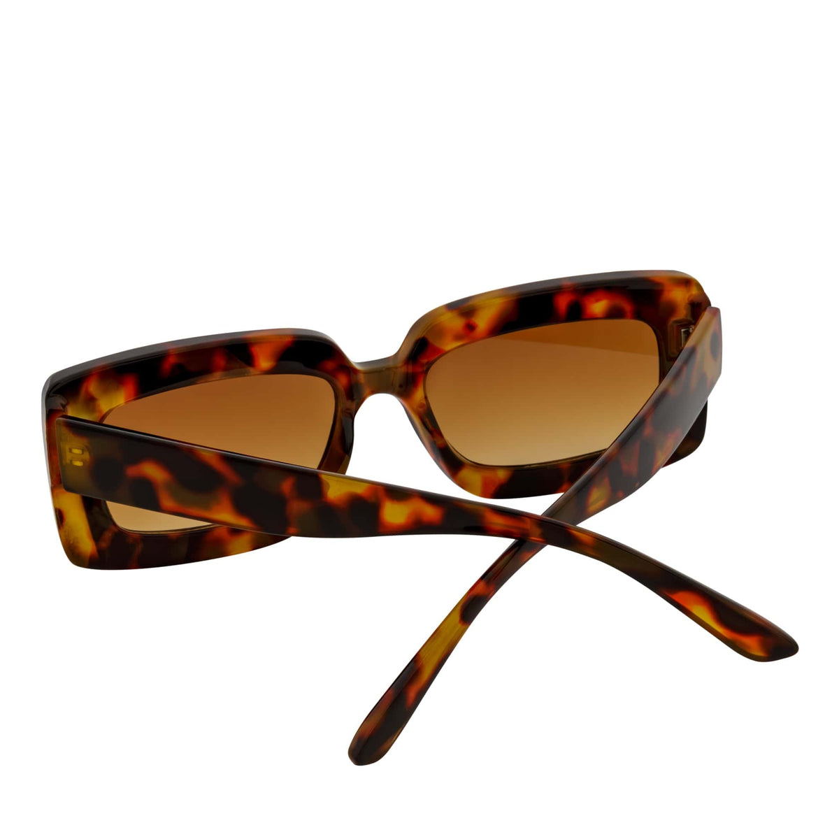 MOD - Small Thick Rectangle Retro 90s Style Sunglasses Tortoise Brown Tint