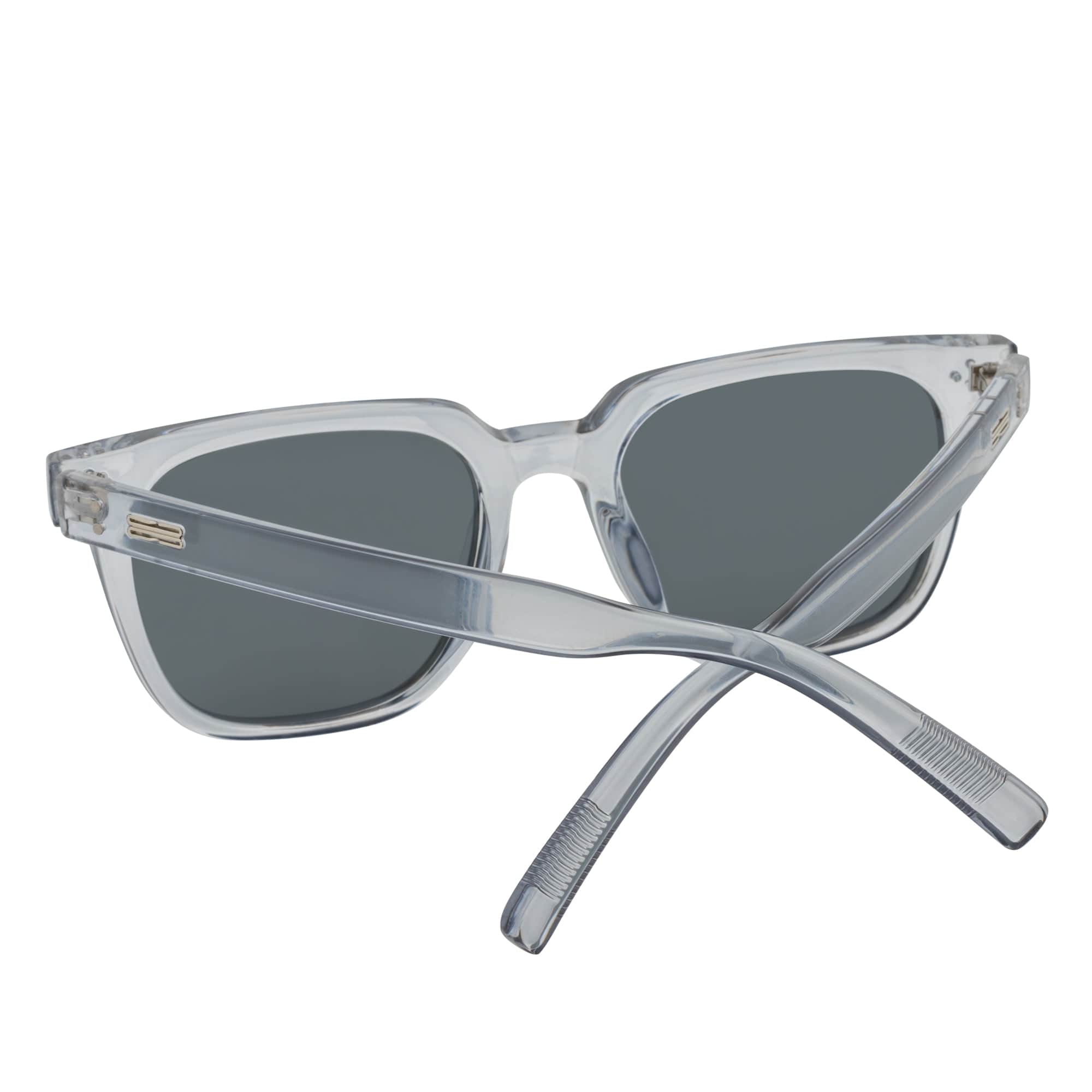 MONDO - High Fashion Square Horn Rimmed Sunglasses Clear Gray Smoke Tint - MorspecsM1098-6