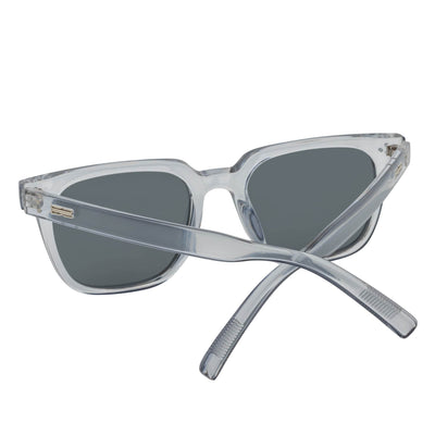 MONDO - High Fashion Square Horn Rimmed Sunglasses Clear Gray Smoke Tint - MorspecsM1098-6