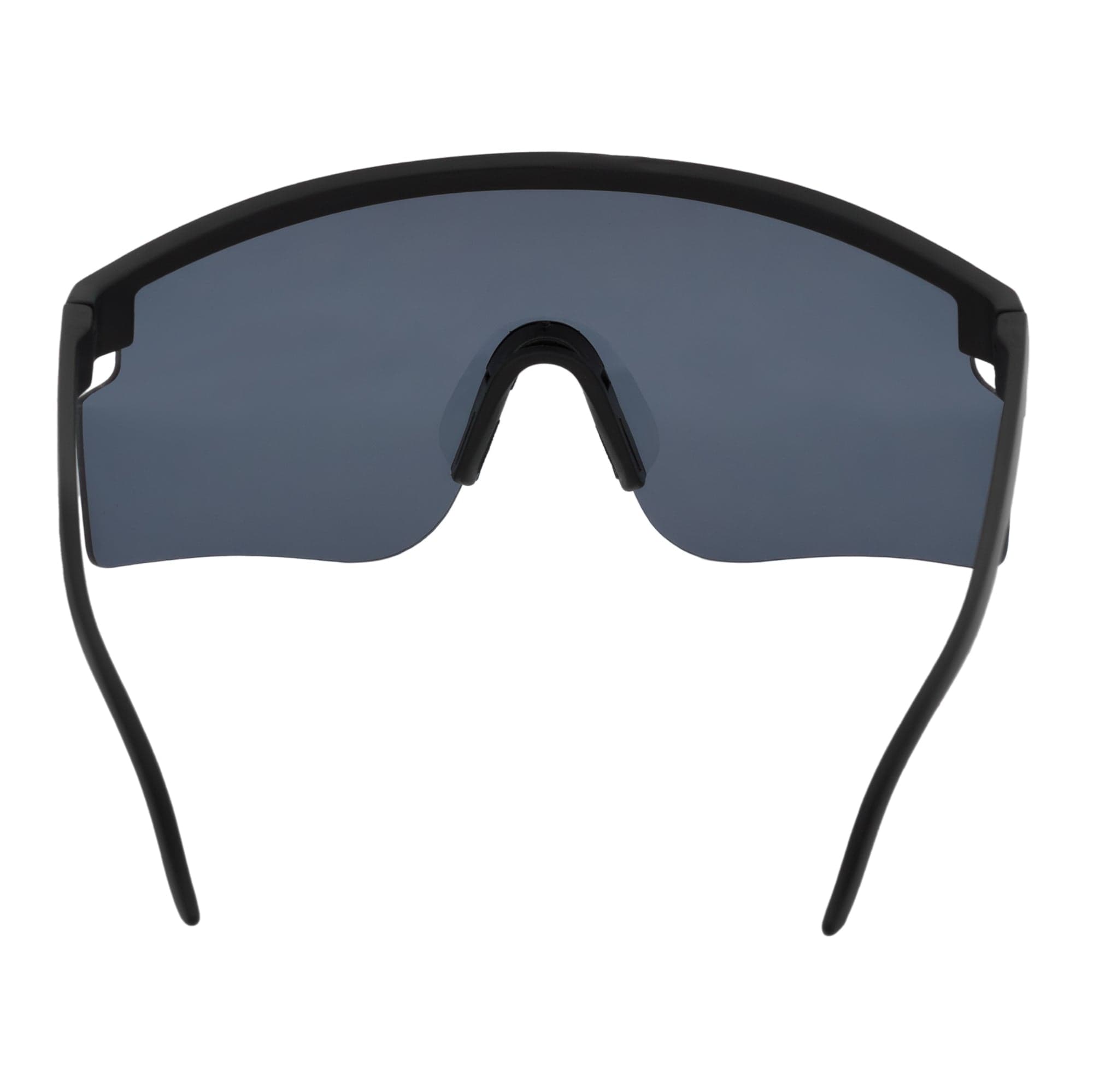 MONOLITH - X - Large Rimless Sports Shield Sunglasses Matte Black Dark Smoke Tint - MorspecsM1011-5