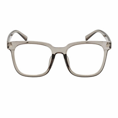 NEWPORT - Oversize Large Modern Square Glasses Clear Gray Clear Lens