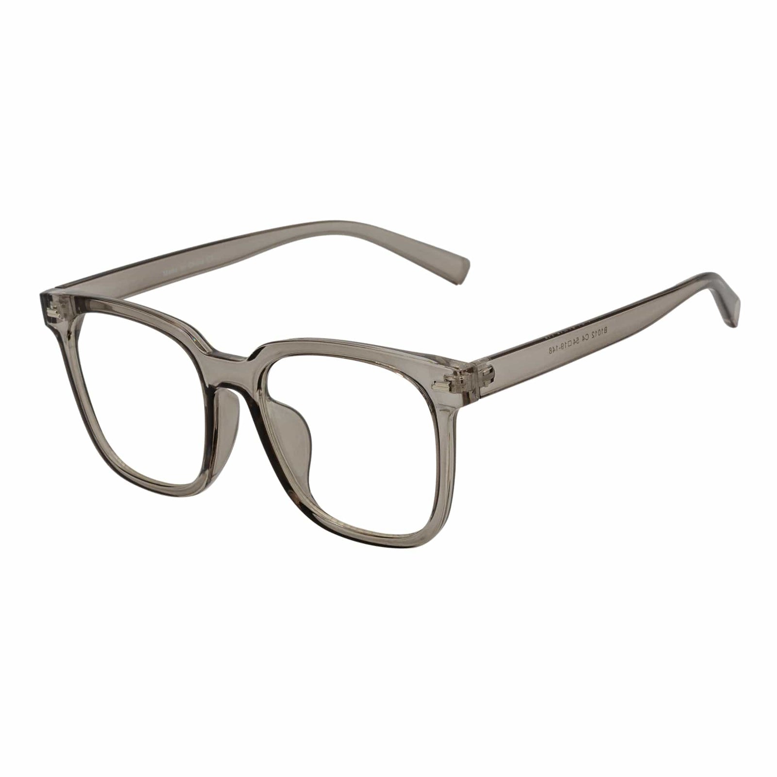 NEWPORT - Oversize Large Modern Square Glasses Clear Gray Clear Lens
