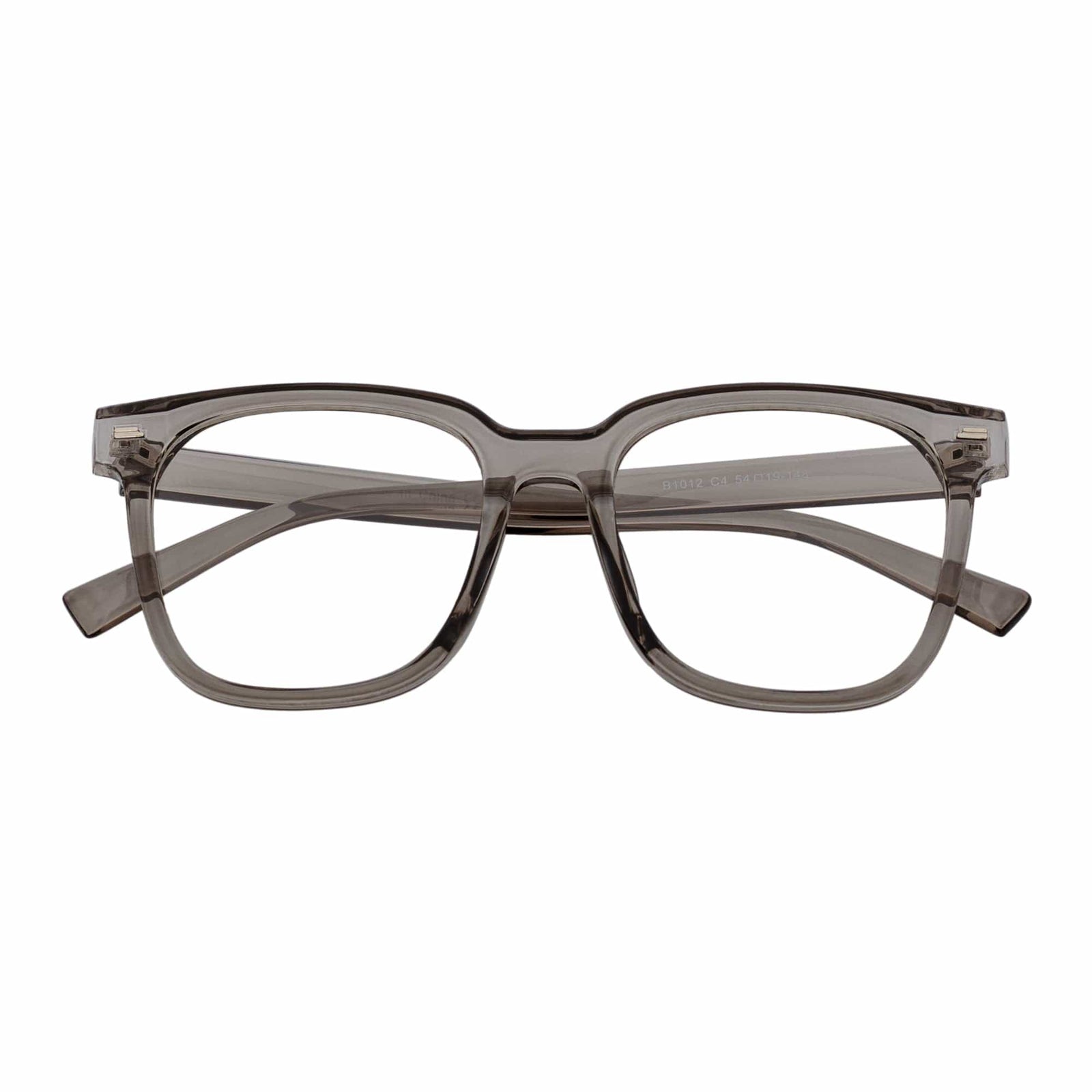 NEWPORT - Oversize Large Modern Square Glasses Clear Gray Clear Lens