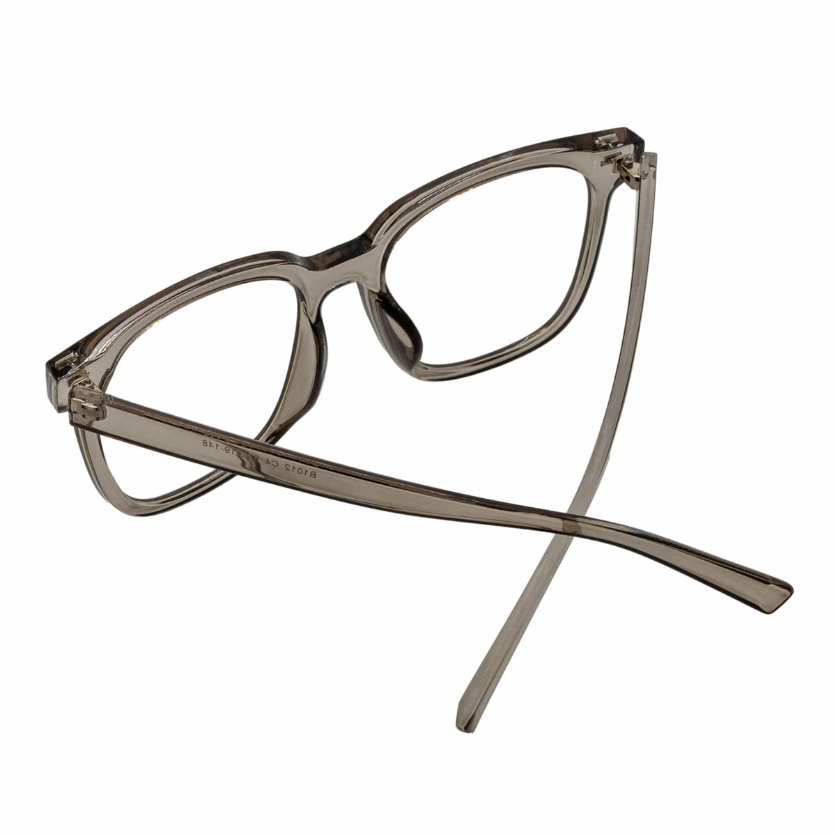 NEWPORT - Oversize Large Modern Square Glasses Clear Gray Clear Lens