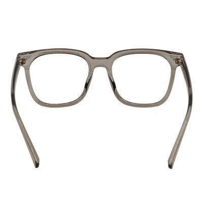 NEWPORT - Oversize Large Modern Square Glasses Clear Gray Clear Lens - MorspecsM1026-4