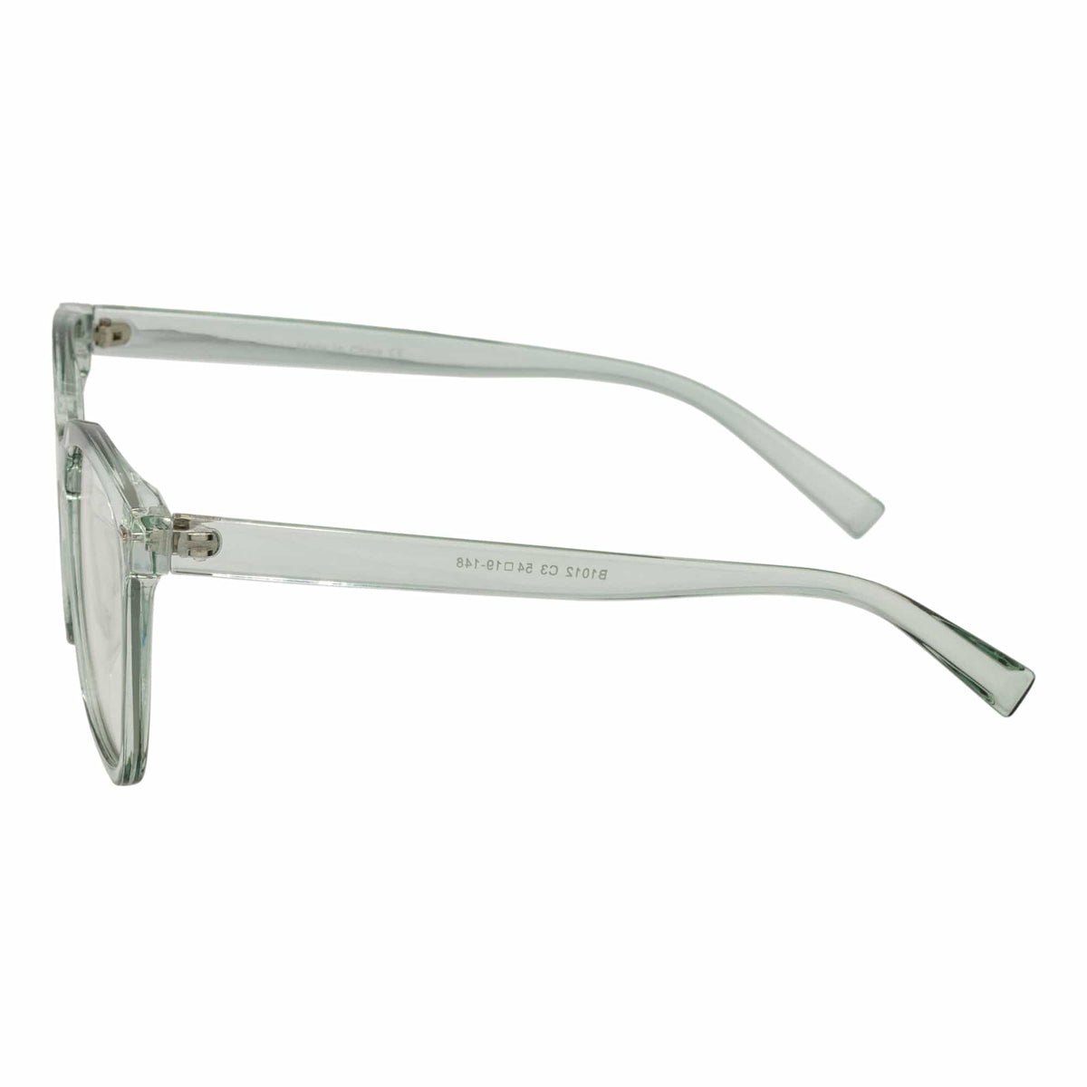 NEWPORT - Oversize Large Modern Square Glasses Clear Green Clear Lens