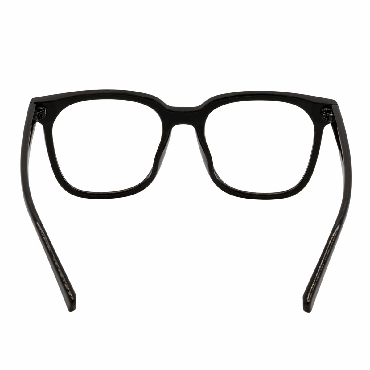 NEWPORT - Oversize Large Modern Square Glasses Gloss Black Clear Lens