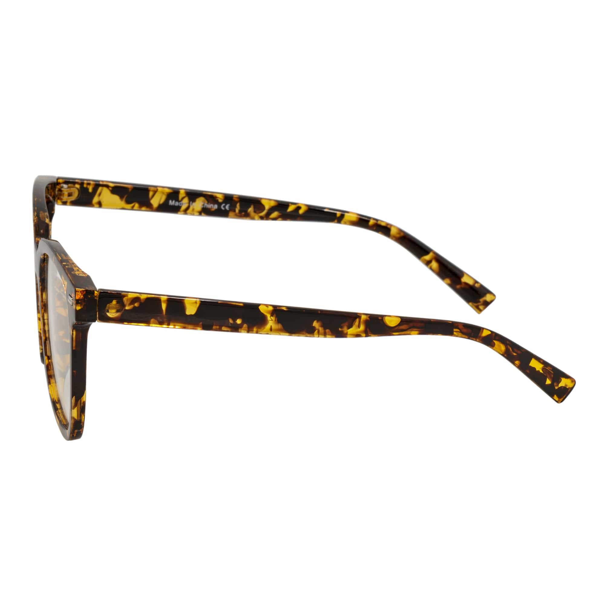 NEWPORT - Oversized Modern Square Glasses Tortoise Shell Clear Lens