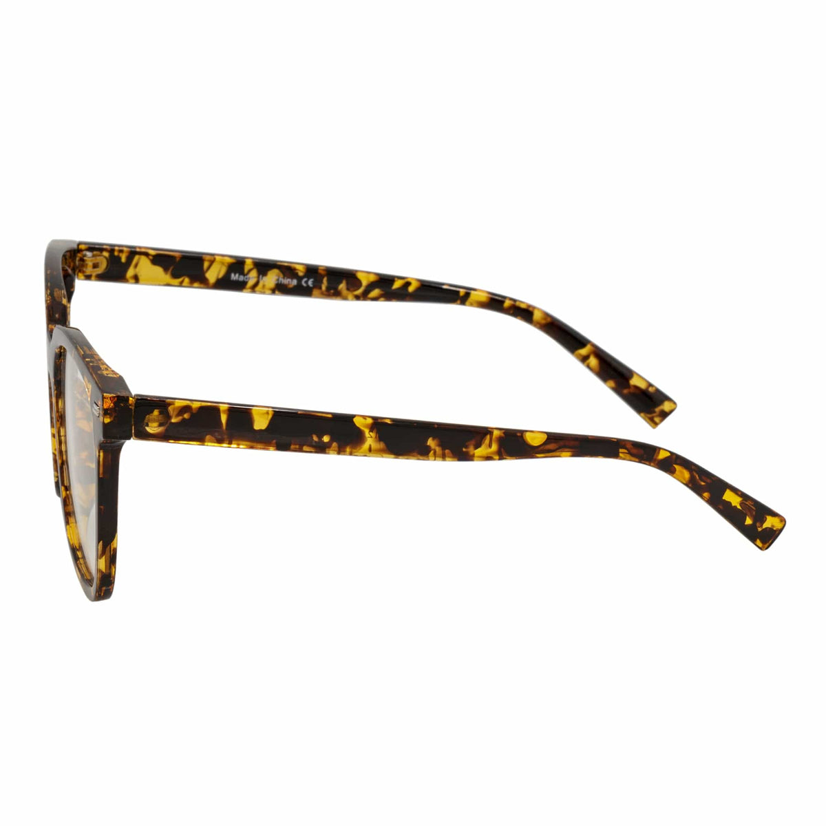 NEWPORT - Oversized Modern Square Glasses Tortoise Shell Clear Lens