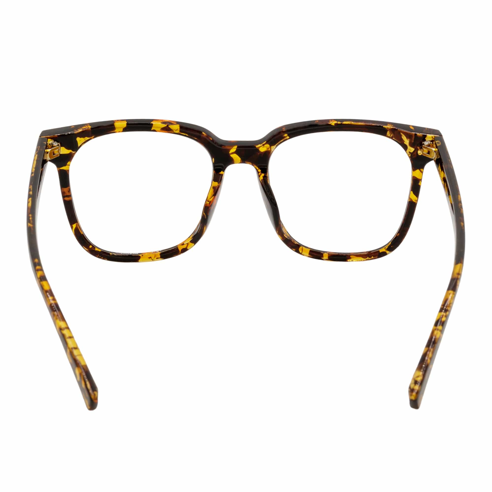 NEWPORT - Oversized Modern Square Glasses Tortoise Shell Clear Lens
