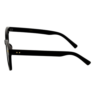 BELMONT - Polarized Classic Retro Horn Rimmed Gloss Black Smoke Tint