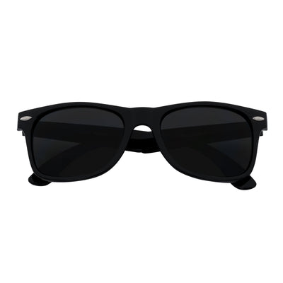 BLACKJACK - Classic Original Retro Horn Rimmed Sunglasses Gloss Black Smoke