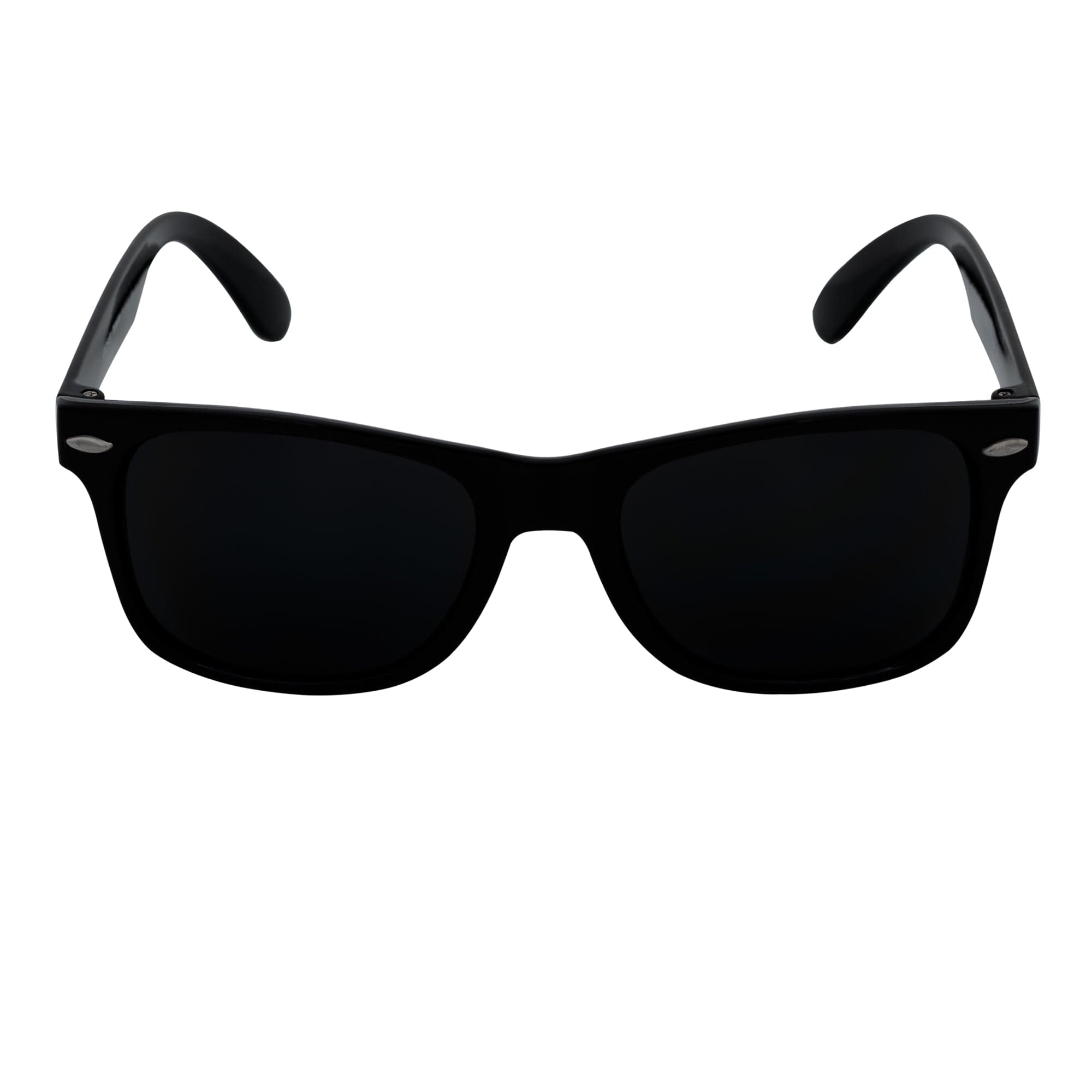BLACKJACK - Classic Original Retro Horn Rimmed Sunglasses Gloss Black Smoke
