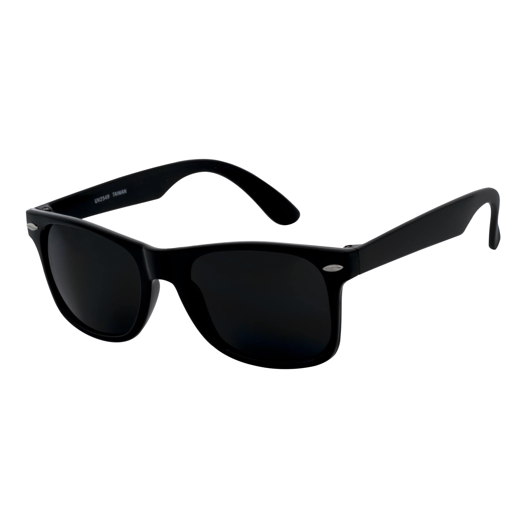 BLACKJACK - Classic Original Retro Horn Rimmed Sunglasses Gloss Black Smoke
