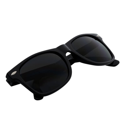 BLACKJACK - Classic Original Retro Horn Rimmed Sunglasses Gloss Black Smoke