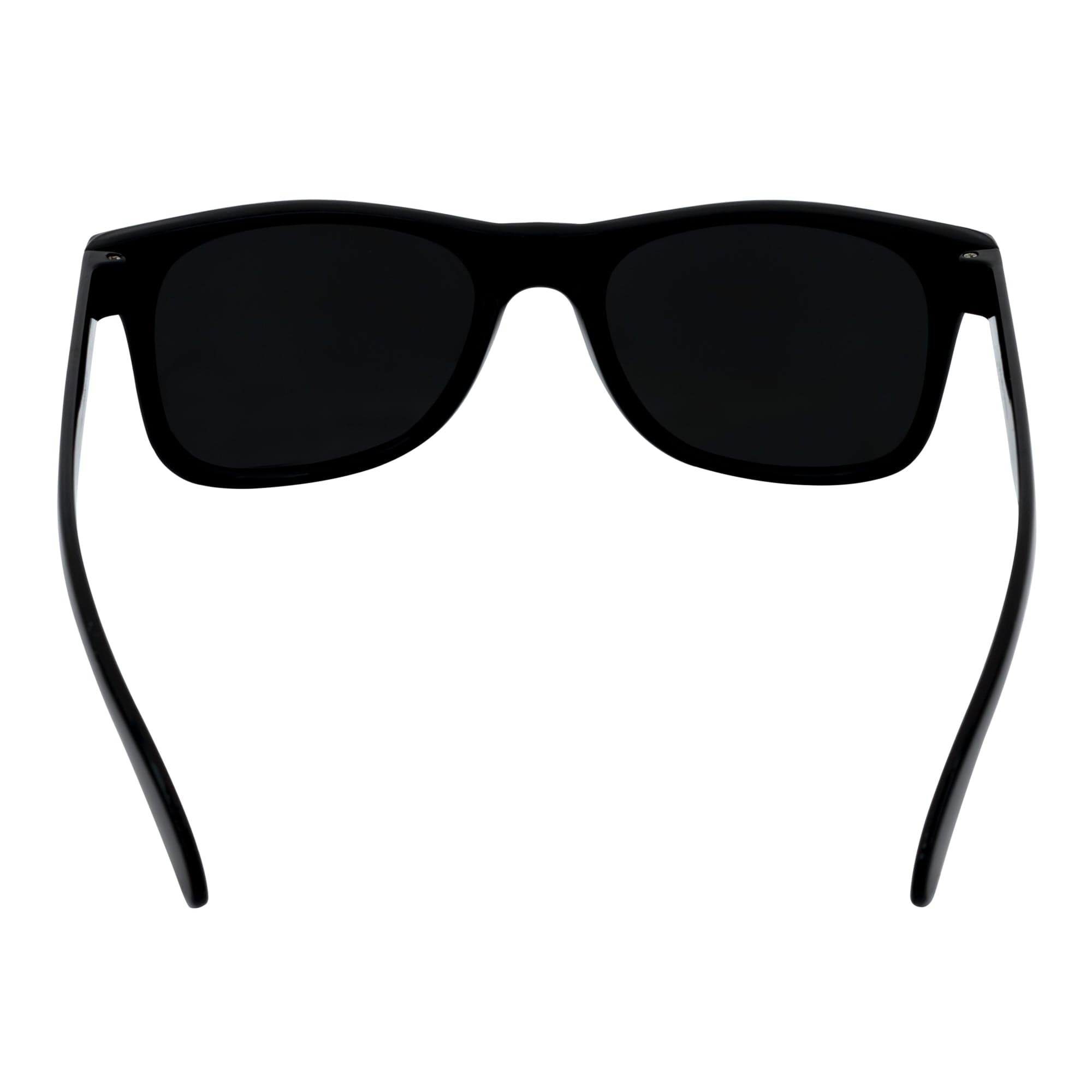 BLACKJACK - Classic Original Retro Horn Rimmed Sunglasses Gloss Black Smoke