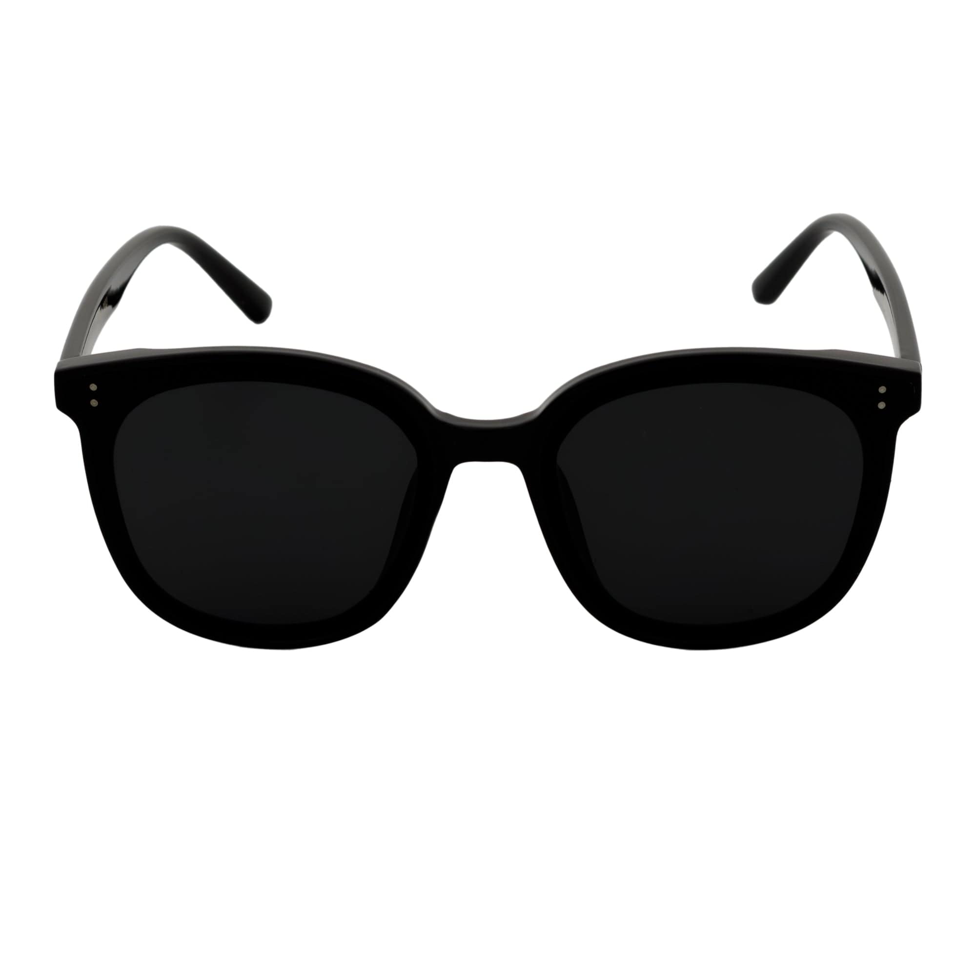 CIARA - Polarized Womens Oversize 2 Pin Cat Eye Sunglasses Black Smoke