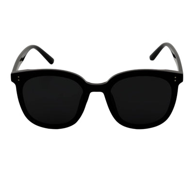CIARA - Polarized Womens Oversize 2 Pin Cat Eye Sunglasses Black Smoke
