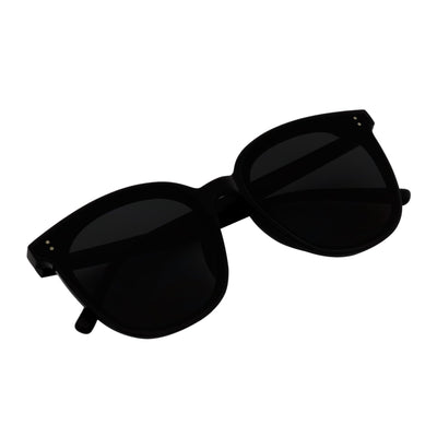 CIARA - Polarized Womens Oversize 2 Pin Cat Eye Sunglasses Black Smoke