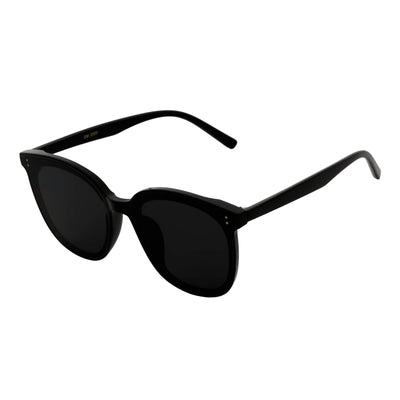 CIARA - Polarized Womens Oversize 2 Pin Cat Eye Sunglasses Black Smoke