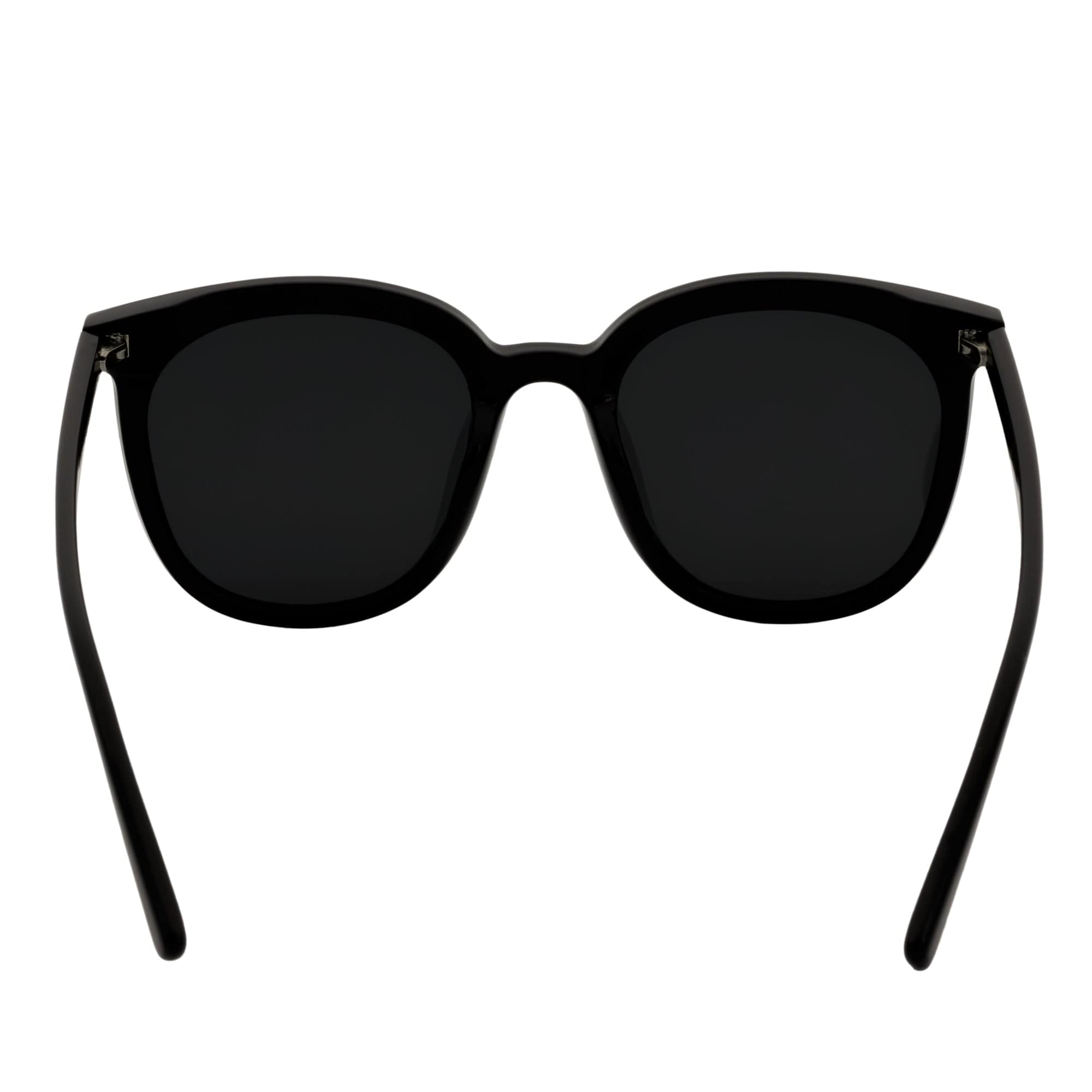 CIARA - Polarized Womens Oversize 2 Pin Cat Eye Sunglasses Black Smoke