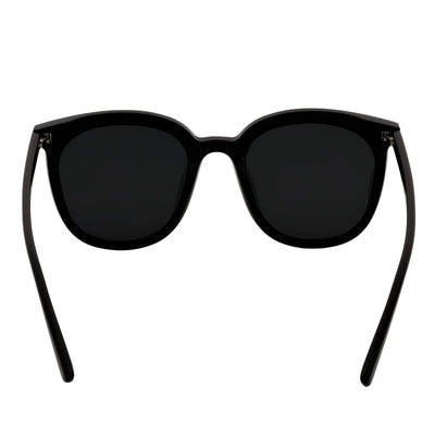 CIARA - Polarized Womens Oversize 2 Pin Cat Eye Sunglasses Black Smoke