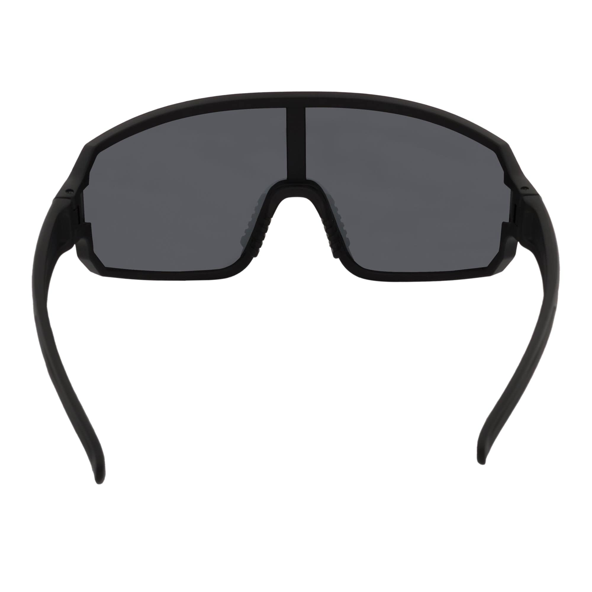 CYCLONE - Rectangle Sports Shield Sunglasses Matte Black Dark Smoke Tint